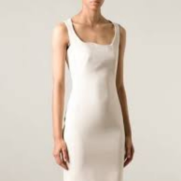 PAULE KA PARIS CREAM SLEEVELESS PENCIL DRESS - Picture 1 of 4